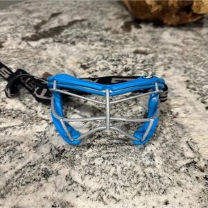 Blue and Silver Ski Goggles